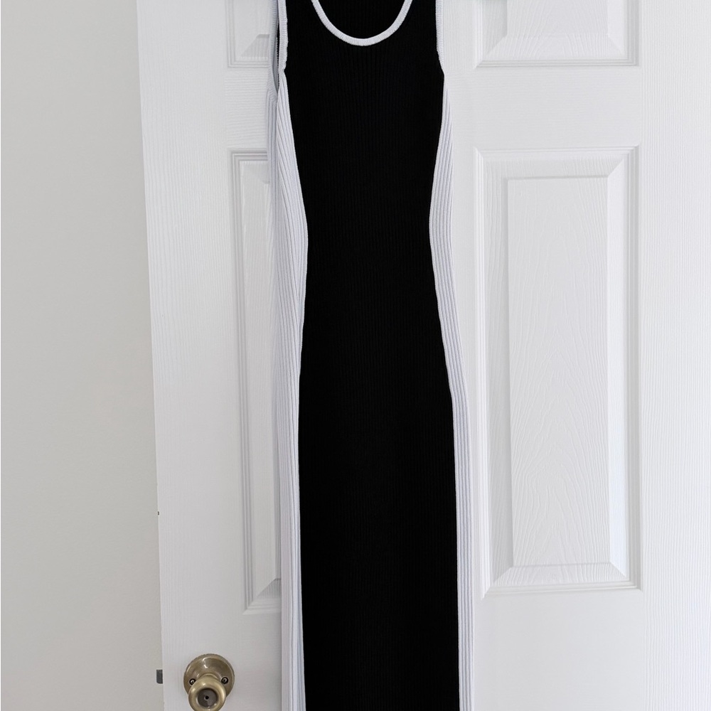 Michael Kors Black and White Maxi Dress
